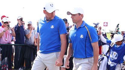 Ian Poulter and Rory McIlroy at the Ryder Cup