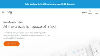Website screenshot for Ring Alarm Security Kit