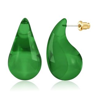 Holidayqbee Waterdrop Earrings for Women Dupes Earrings Chunky Drop Earrings Dangle Earrings Fashion Jewelry for Women