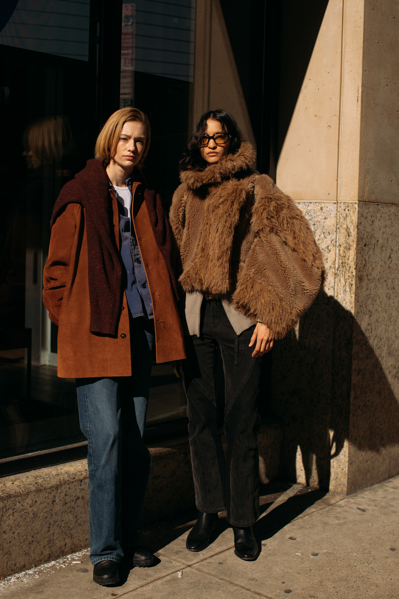 women in new york city wearing winter 2025 2026 fashion trends