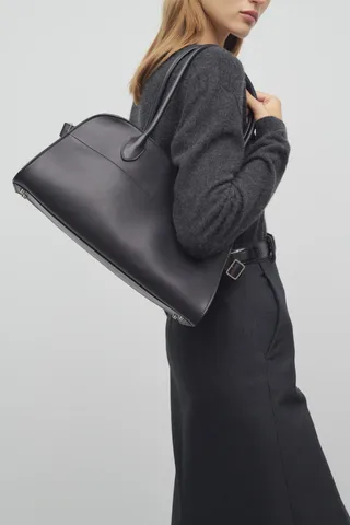 The Row, Margaux Shoulder 12 Bag in Leather