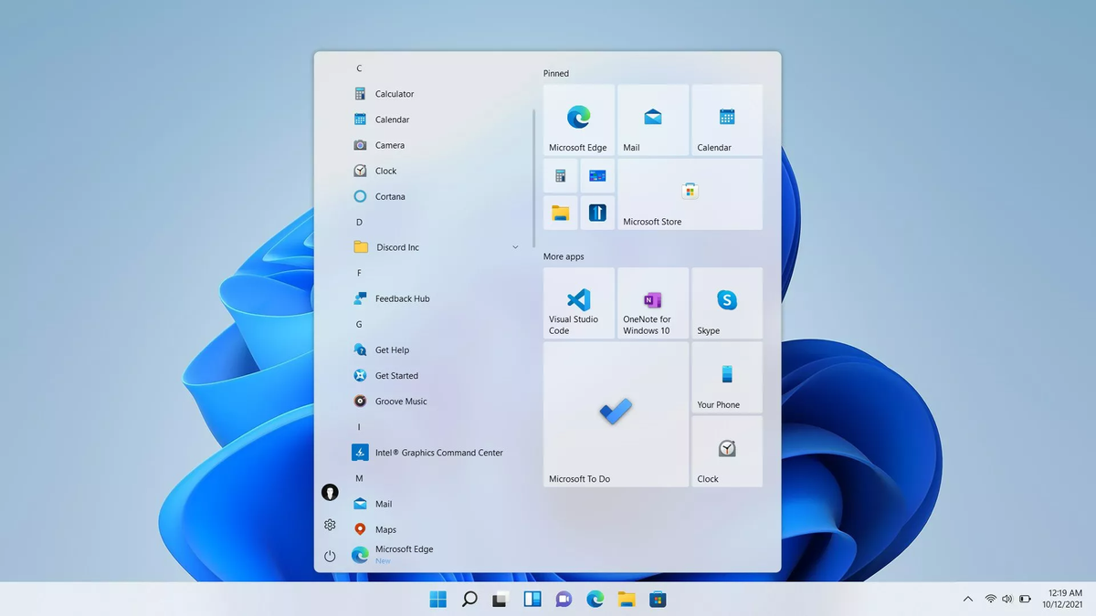 Start11 Start menu in light mode