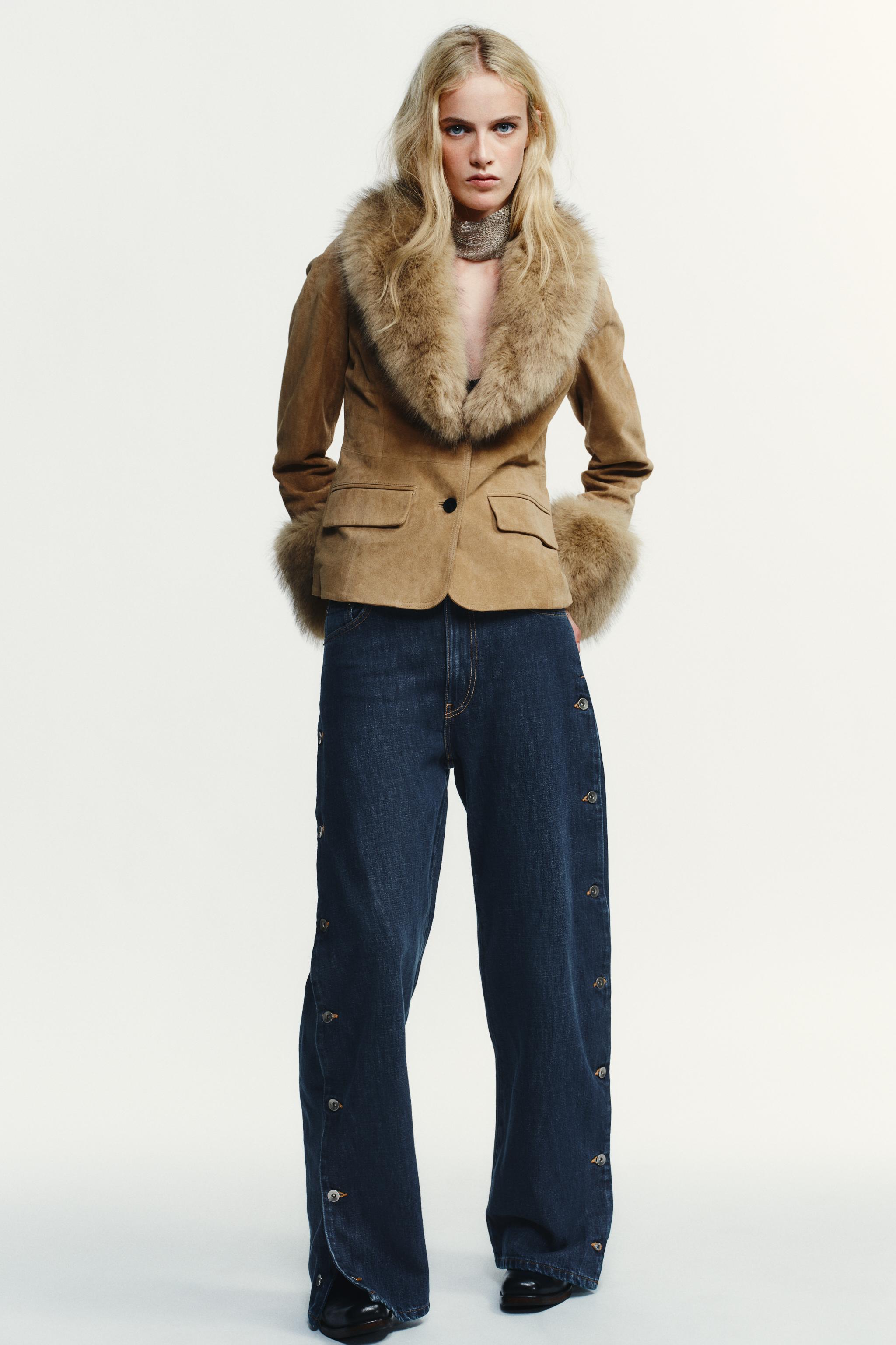 Trf Baggy Mid-Waist Button Jeans