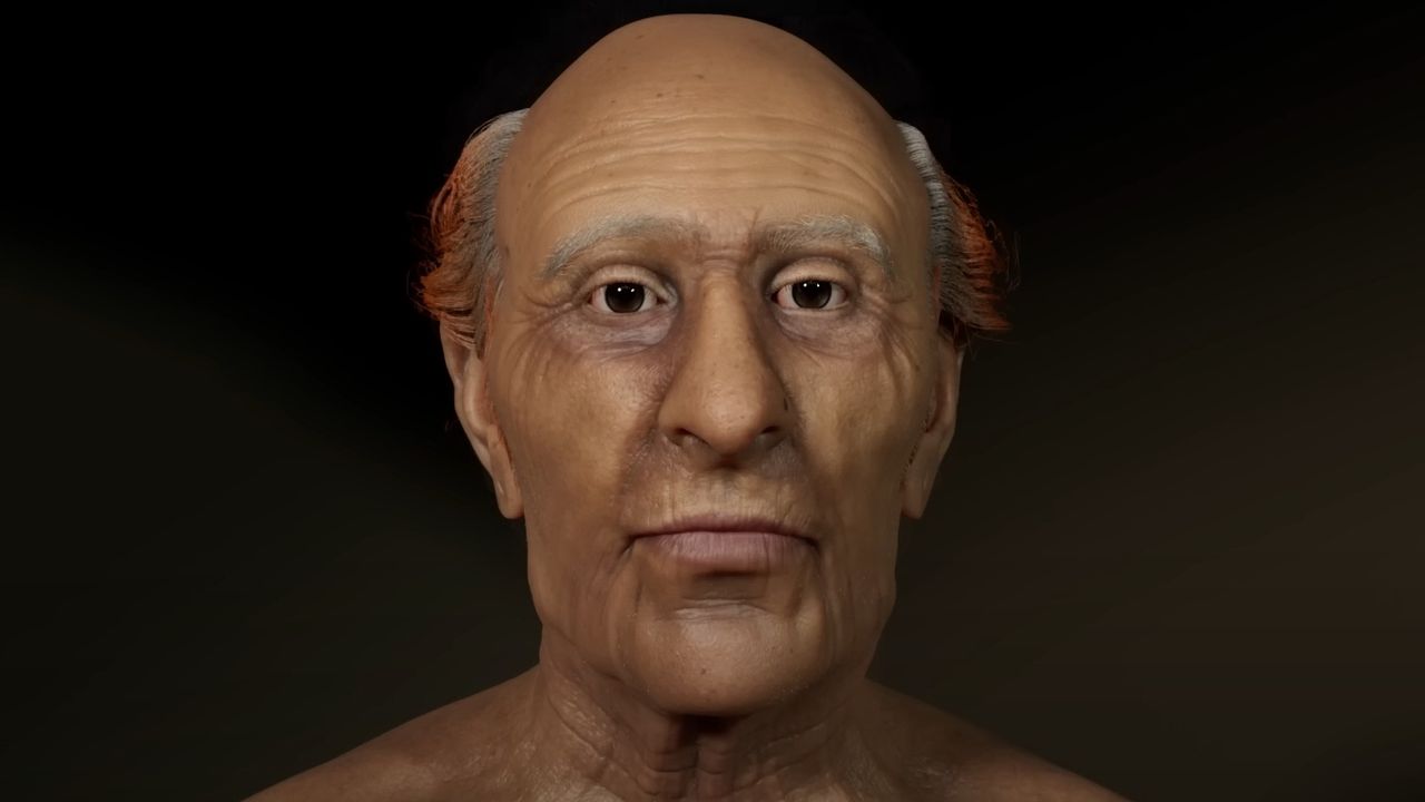 Hair and skin coloring based on what's thought to have been common in ancient Egypt were then added to the facial reconstruction.