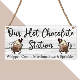 Hot chocolate station sign