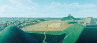 The pre-Columbian settlement at Cahokia was the largest city in North America north of Mexico, with as many as 20,000 people living there at its peak.