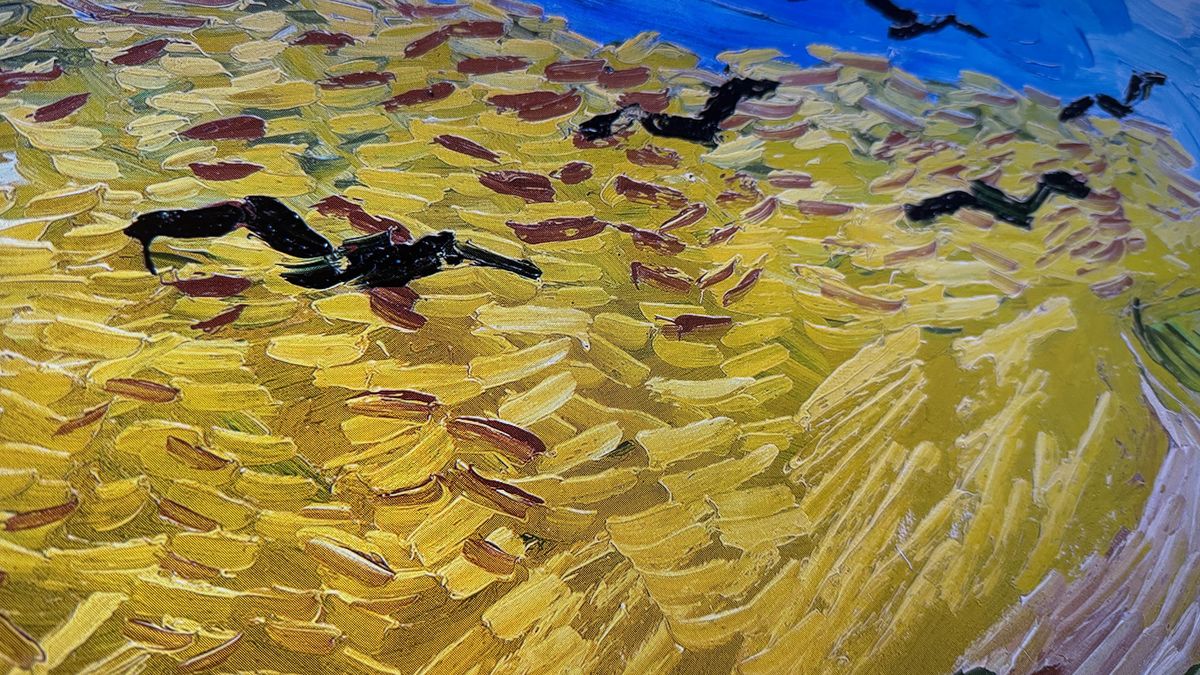 Vincent van Gogh's The Scarecrows, as displayed on the Samsung Frame TV.