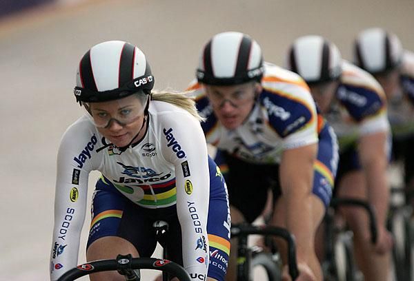 Kaarle McCulloch is the reigning world champion in the women's team sprint.