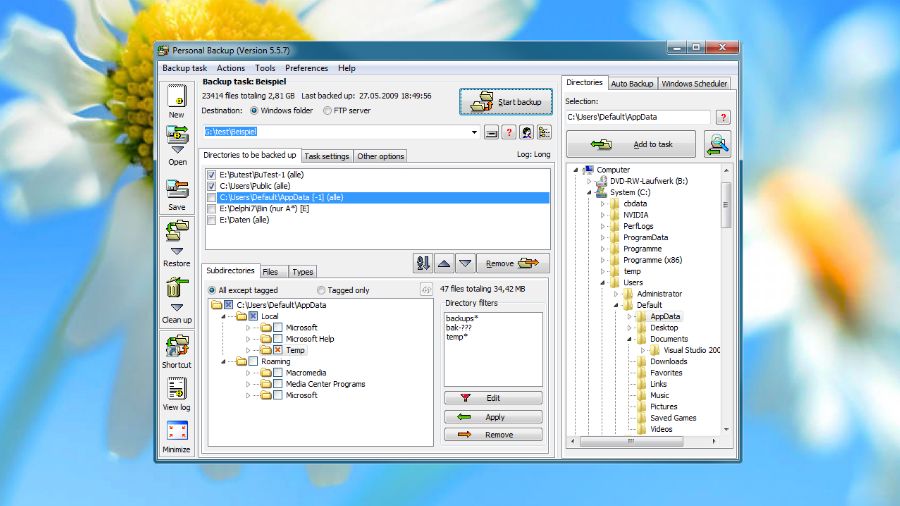 download the new version Personal Backup 6.3.7.1