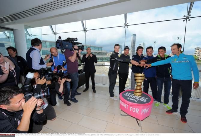 The overall favourites for the maglia rosa with the Giro trophy