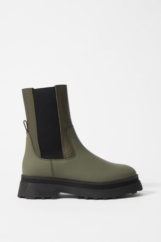 Lined Leather Chelsea Boots