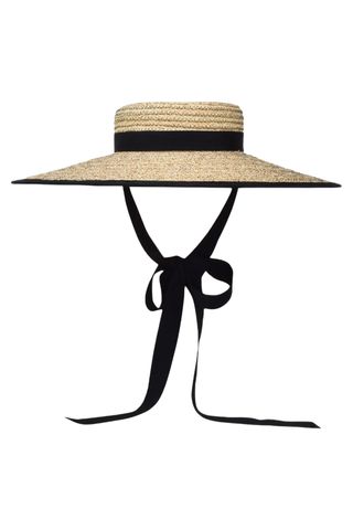 Gigi Burris Claiborne Straw Bucket Hat With Cotton Scarf