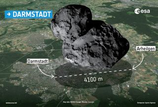 Comet 67P-GC Over Damstadt, Germany