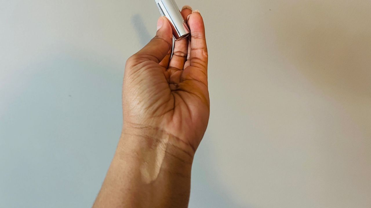Neutrogena Hydro Boost Hydrating Concealer color swatch on a person's wrist for the best drugstore concealers.