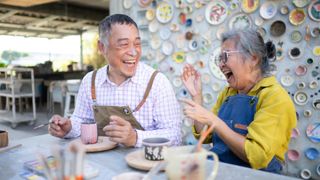 Couple doing craft