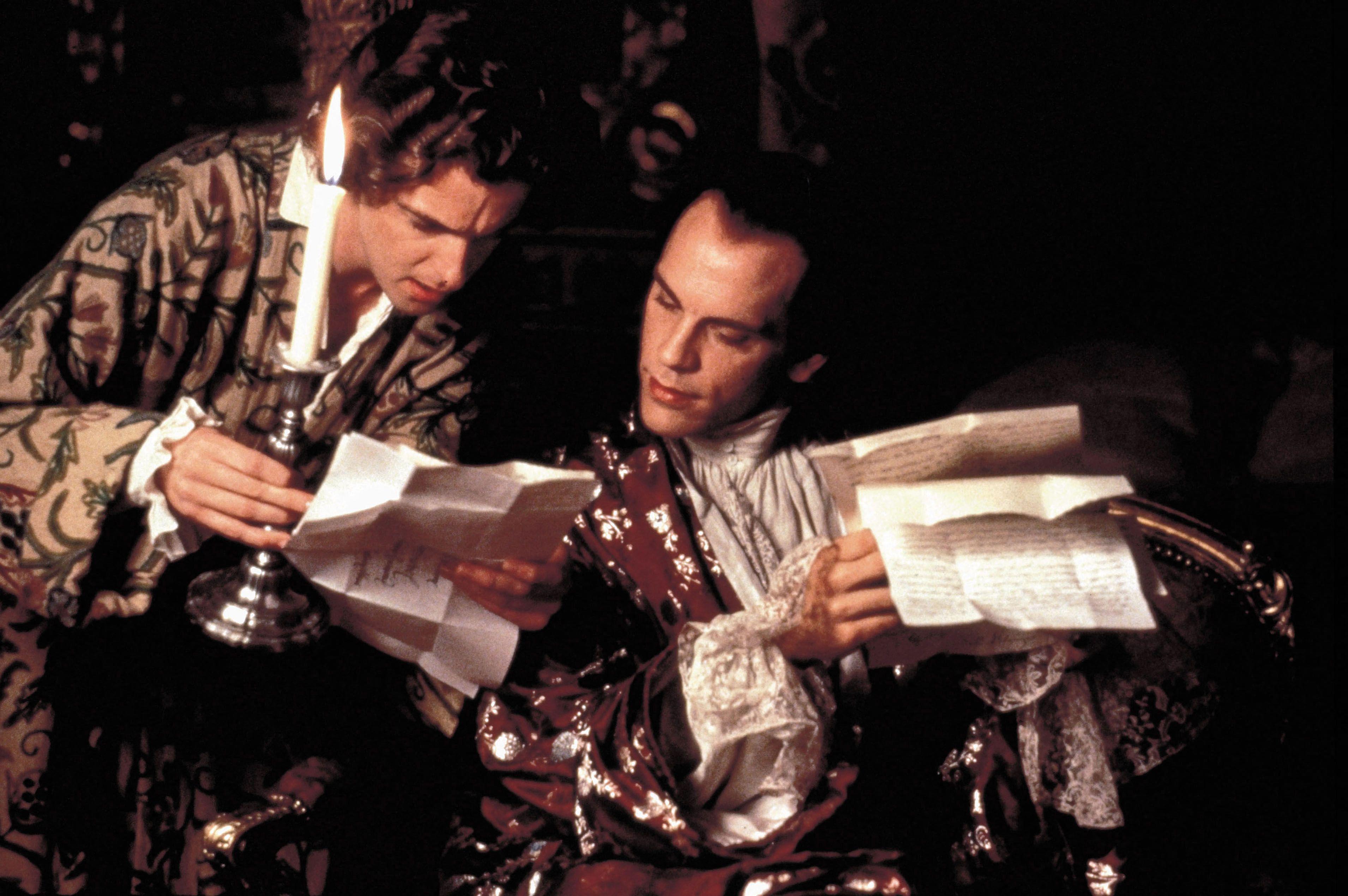 John Malkovich in Dangerous Liaisons reading a letter