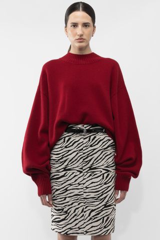 Zebra Jaquard Skirt