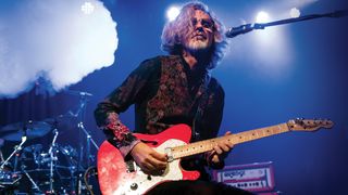 Guitarist and vocalist Roine Stolt of Swedish progressive rock group The Flower Kings performing live on stage at Scala in London, on December 8, 2019.