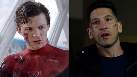 Tom Holland as Spider-Man in Spiderman: Far From Home, Bernthal busted and bruised in The Punisher series. 