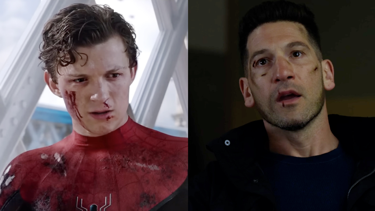 Tom Holland as Spider-Man in Spiderman: Far From Home, Bernthal busted and bruised in The Punisher series. 