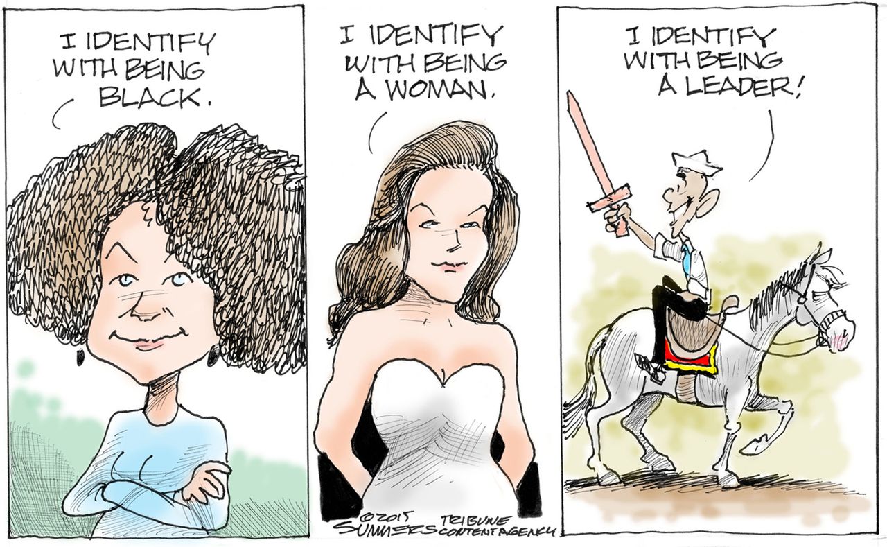 Editorial cartoon World Identity