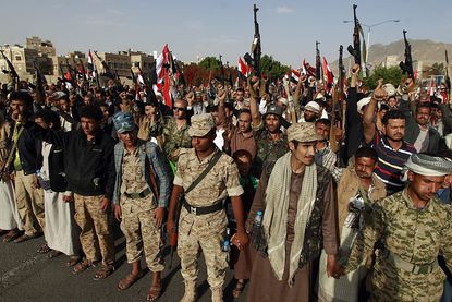 Houthi rebels in Sanaa in 2015