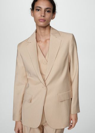 Pinstripe Suit Blazer