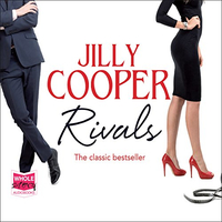 Rivals by Jilly Cooper | Read by Sherry Baines
Of all Jilly Cooper’s Rutshire Chronicles, Rivals is perhaps the best loved. It is certainly the most accessible, given that it’s set not in the author’s preferred horsey world but in the cutthroat domain of television (although naturally, she still creates ample opportunity for sexy scoundrel Rupert Campbell-Black to feature). Listening to Rivals feels like catching up with old friends you haven’t heard from in years, and narrator Sherry Baines has a lot of fun with the multiple personalities and pun-tastic love scenes on offer. Downloading this will ensure you several days’ worth of rollicking good listening pleasure.