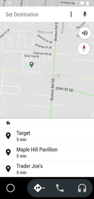 Android Auto Phone UI