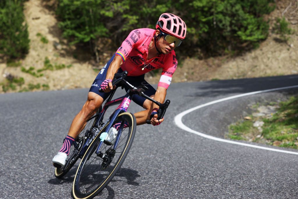 ANDORRELAVIEILLE ANDORRA JULY 11 Sergio Higuita of Colombia and Team EF Education Nippo during the 108th Tour de France 2021 Stage 15 a 1913km stage from Cret to AndorrelaVieille LeTour TDF2021 on July 11 2021 in AndorrelaVieille Andorra Photo by Tim de WaeleGetty Images