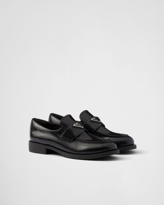 Brushed Leather Loafers