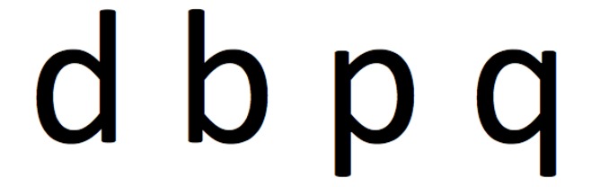 Unlike animals and objects around us, a "b" is no longer a "b" if it is written upside down or back to front.
