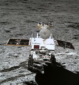The Yutu 2 rover, photographed by the Chang'e 4 lander.