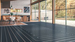 Radiator Outlet Underfloor Heating in a modern room