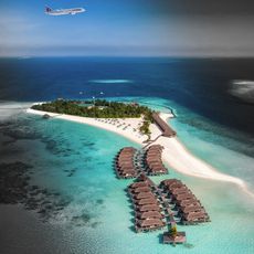 birds eye view of island