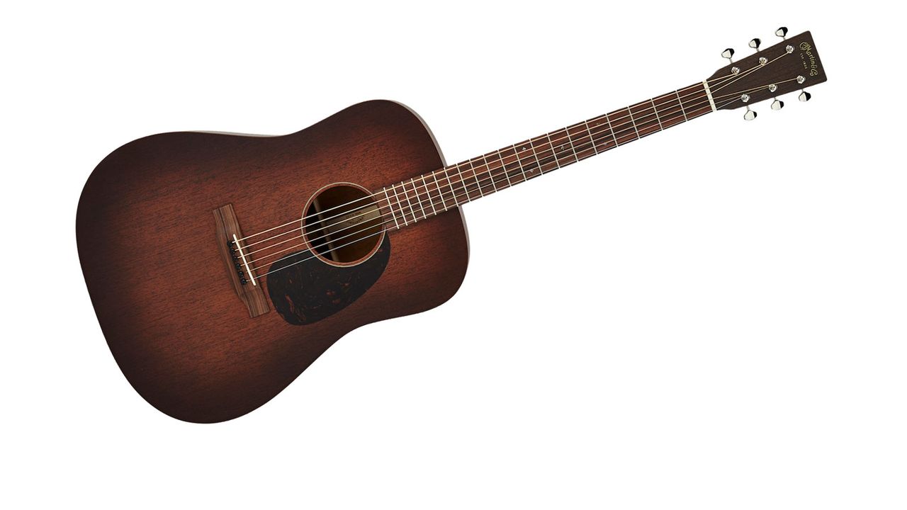 Apart from the finish, the D-15M Burst updates the neck joint and switches in a morado fingerboard