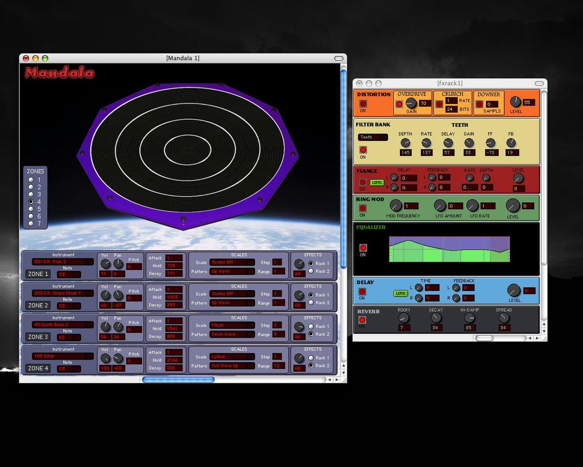 The Mandala 2.0 software app ships with 4GB worth of sounds