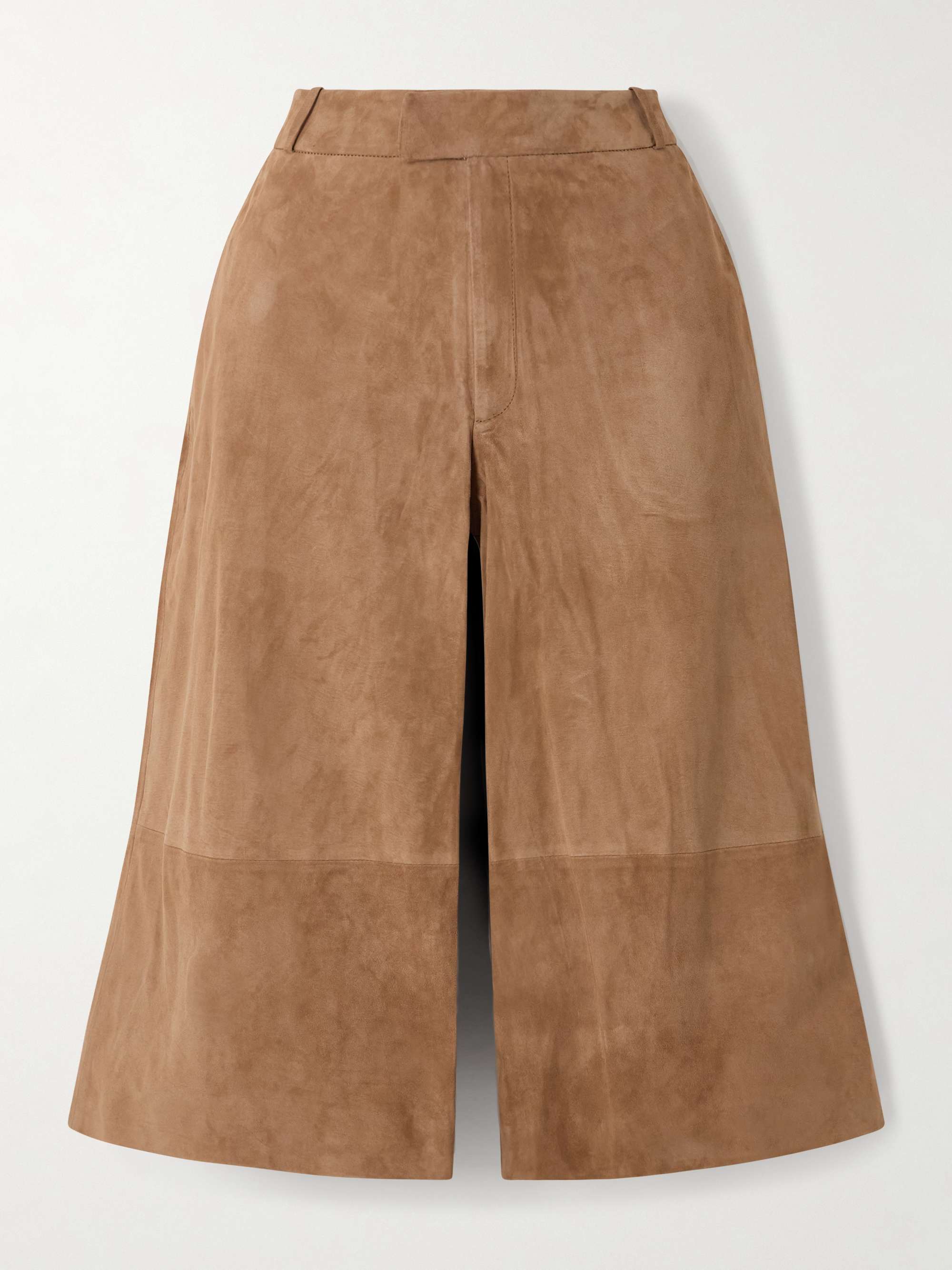 Jina Paneled Suede Shorts