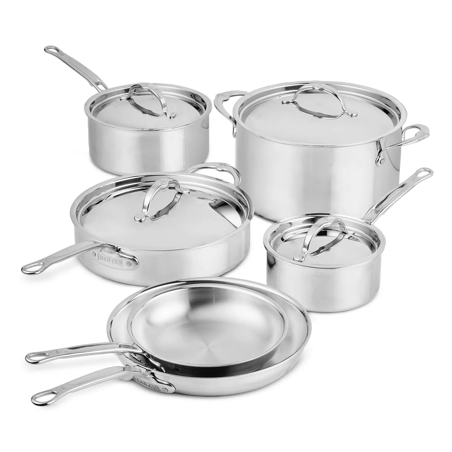 Probond&amp;reg; Luxe 10 Piece Professional Clad Stainless Steel Cookware Set