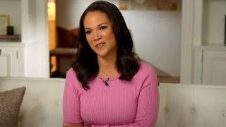 Laura Jarrett smiling while talking during a Today Show interview.