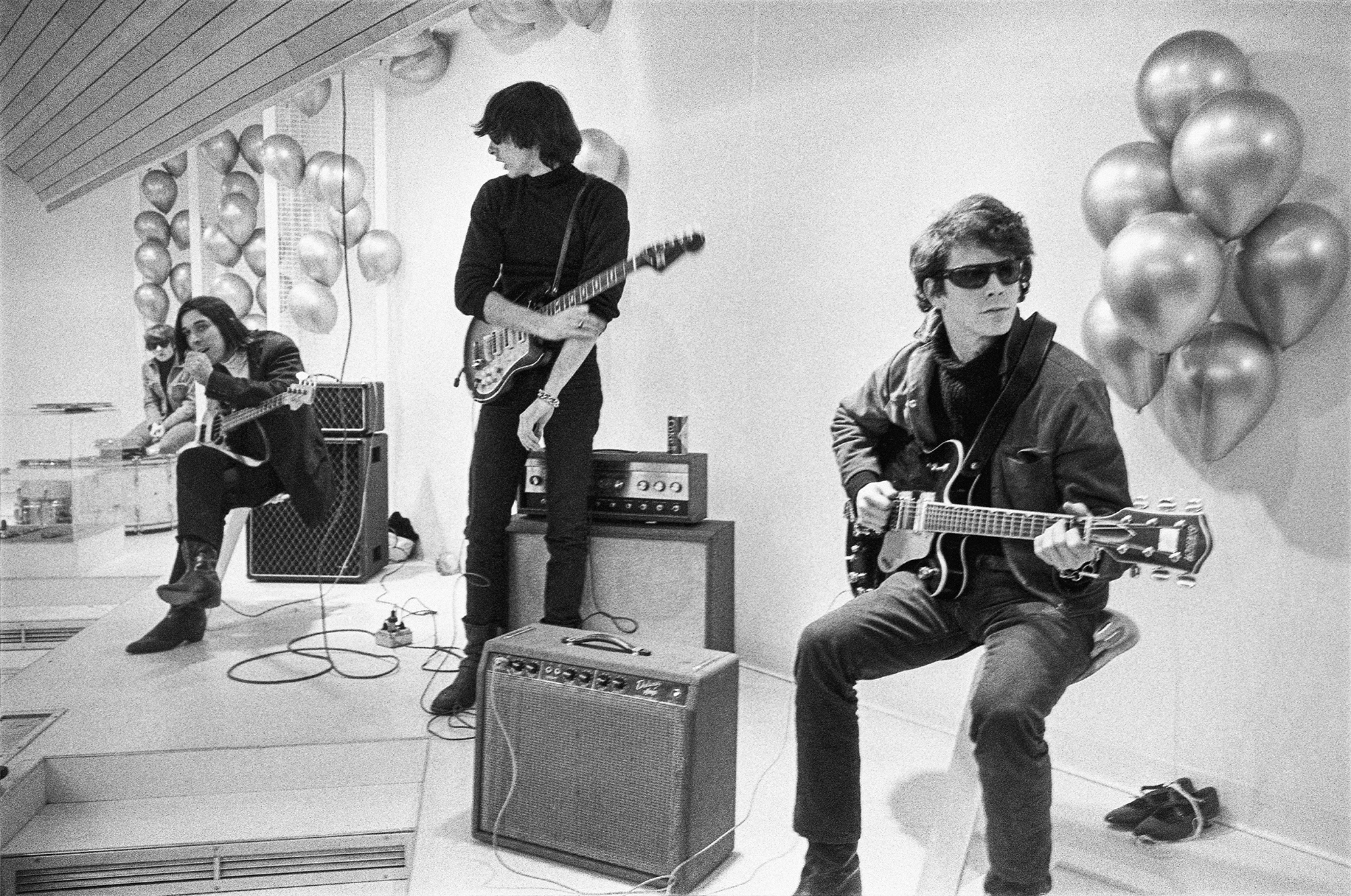 Moe Tucker, John Cale, Sterling Morrison and Lou Reed from archival photography from The Velvet Underground