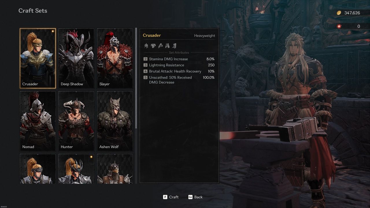 The First Berserker: Khazan blacksmith menu
