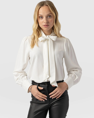 Saint + Sofia Paxton Pussybow Blouse