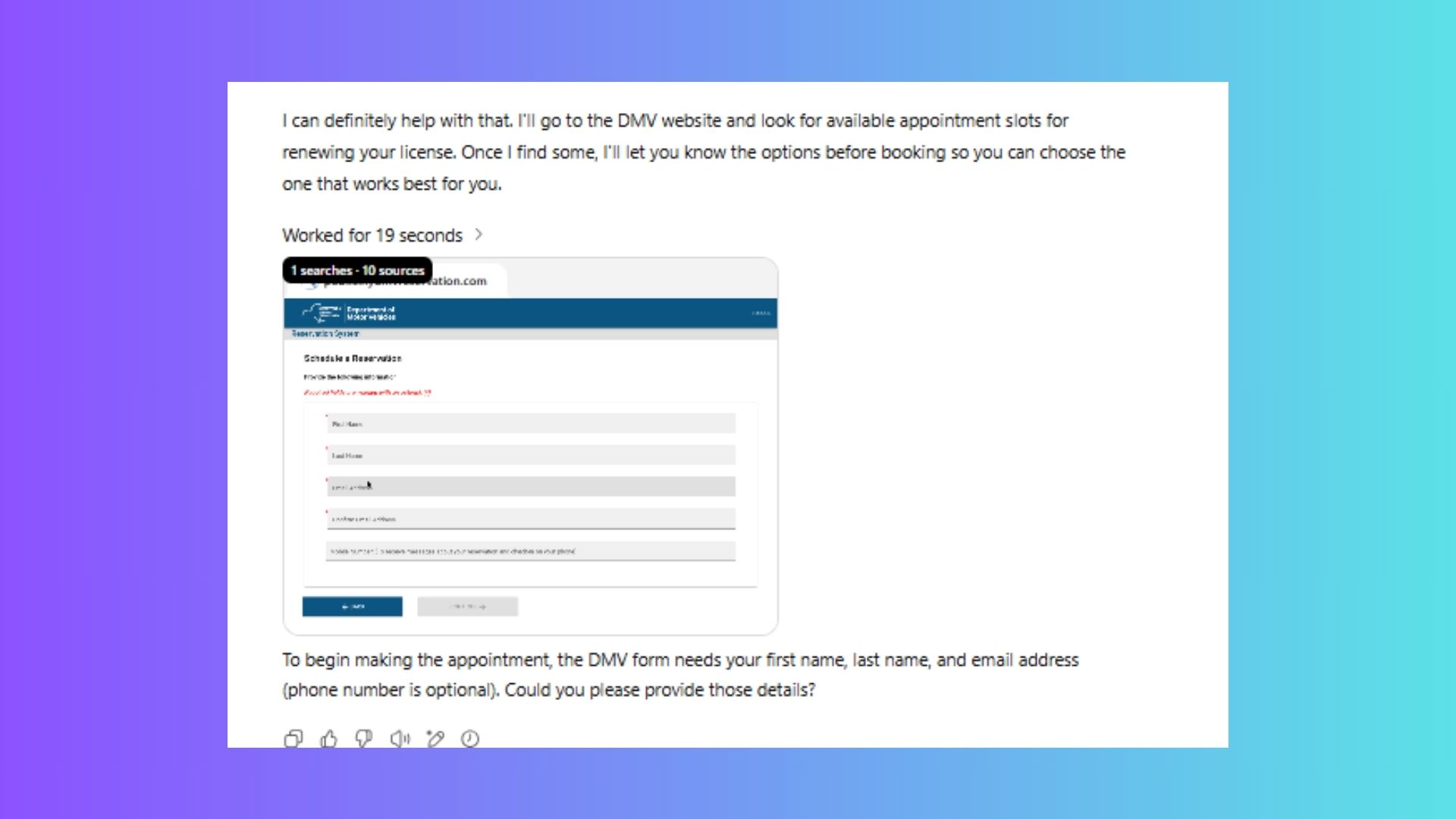 screenshot of ChatGPT Agent