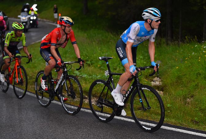 Israel Cycling Academy's Ben Hermans leads the breakaway on stage 2 of the 2019 Adriatica Ionica Race