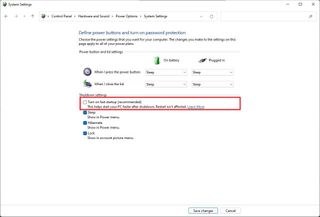 Windows 11 disable fast startup
