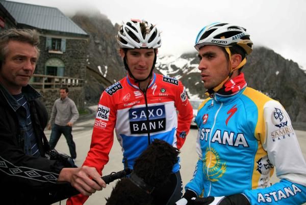 Andy Schleck and Alberto Contador attracted some attention on the Tourmalet.