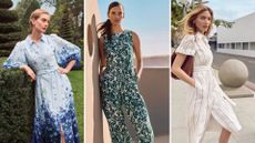 Three models wearing pieces from the Phase Eight sale