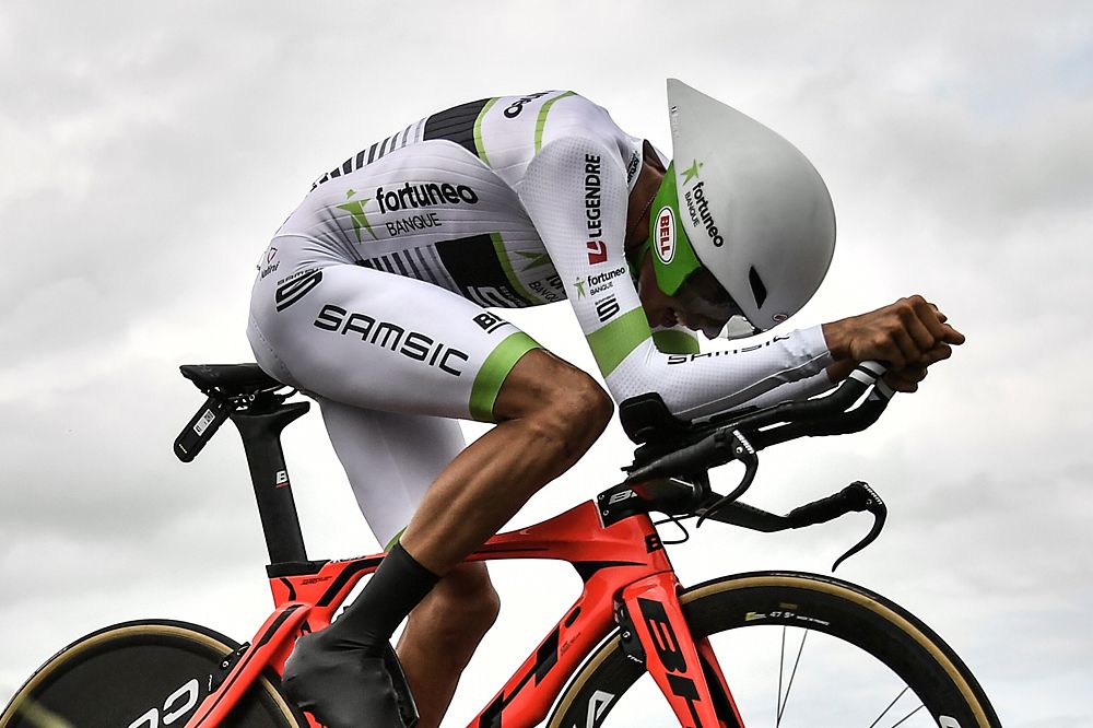 Warren Barguil (Fortuneo-Samsic) in the stage 20 time trial