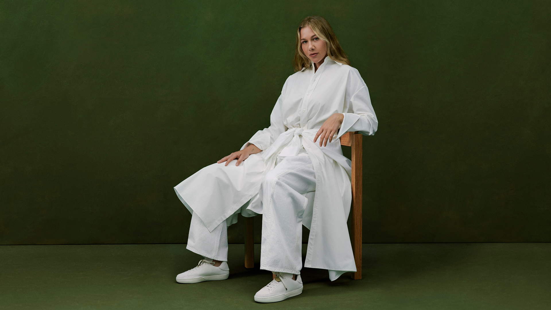 Amanda Anisimova wearing Centre sneakers from the Nike and Kallmeyer collaboration.
